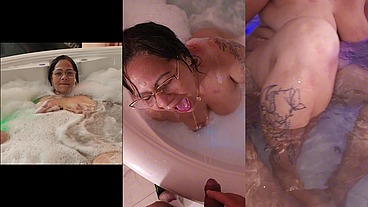 MADURA LATINA TETONA CULONA EN EL JACUZZI MEADA Y FOLLADA