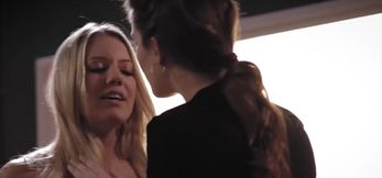 Evelyn Claire fucks client's wife Candice Dare in