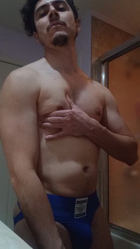 Handsome Sexy Man Flexing Muscles, Wait 4 Large Dick by the End