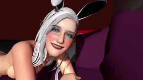 white bunny doggy style.