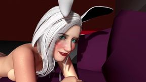 white bunny doggy style.