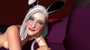 white bunny doggy style.