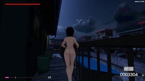 Une petite japonaise exhibitionniste perverse se ballade nue dans la rue
