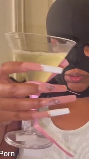 Pissing Im a Glass and Drinking My Piss