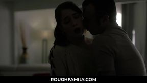 RoughFamily - Stepbrother Busted his Stepsister in Home when Parents Left, Evelyn Claire, Chad Alva