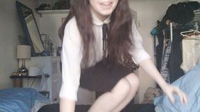 secretary transforms into bald slave