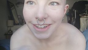 secretary transforms into bald slave