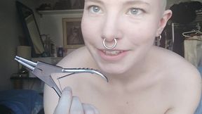 secretary transforms into bald slave