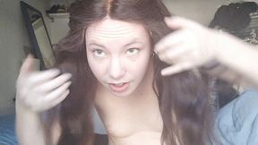 secretary transforms into bald slave