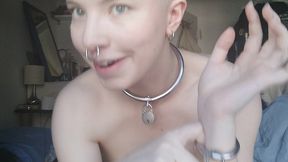 secretary transforms into bald slave