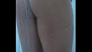 Short clip of femboy soapy shower