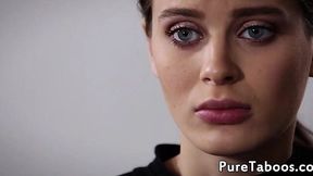 Stepdad gets a sloppy blowjob from his naughty stepdaughter
