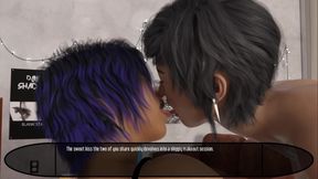 Petite lesbofags in a 3D cartoon French Porno session