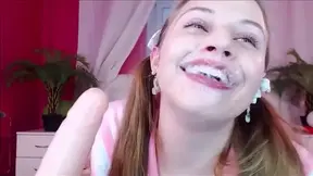 Messy deepthroat hoe gets a face full of spit