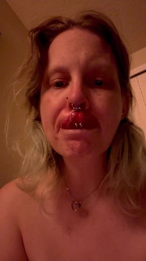 Teasing You All with My Long Pierced Tongue