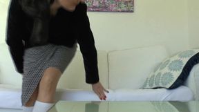 White Long Knee Socks, Foot Sniffing, POV, JOI