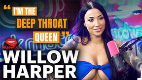 Willow Harper blows it out loud, Pillow Talk Podcast deep throat siren queen.