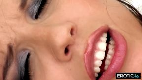 Blonde Spreads Wide with Speculum Then Double Dildos