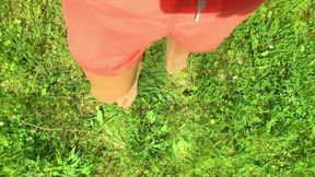 Twink Pissed in Swim Trunks Outdoor