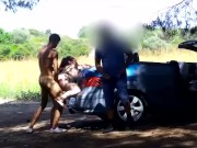 Her jerk offs in his car to pick up horny babes