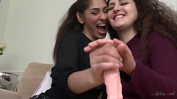 Lilimissarab and Sahara Knite Kissing And Tongue Deeply Over A Fake Cock - Lilimissarab and Sahara Knite