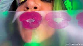 Radiant Purple Plexiglass Kisses