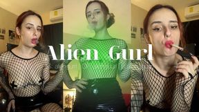 Smoking Hot on Fishnets and Latex | Alien Girl