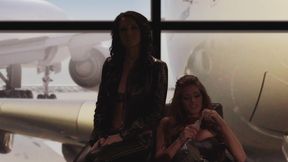 puma swede and linsey mckenzie go lesbian during a cross atlantic flight