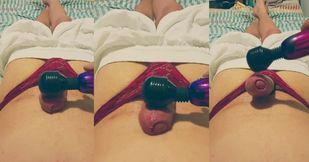 Femboy edgeged till panties drowned in sticky cum