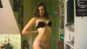 Magnificent amateur brunette in the shower naked teasing me