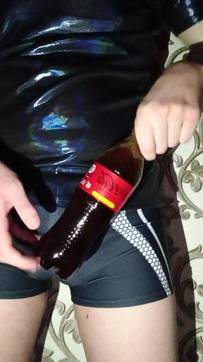 Ballbusting With Cola Bottle