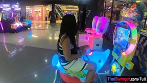 Thai teen POV exhibits off her big bubble butt and toys herself