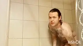 Me Taking A Shower And Stroking My Big Cock