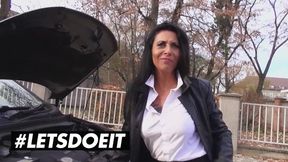 Busty MILF Lady Paris Is Excited For A Great Outdoor Cock Riding Session