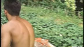 Horny&#x1F975; lady invites strong gardener for a dirty fuck session