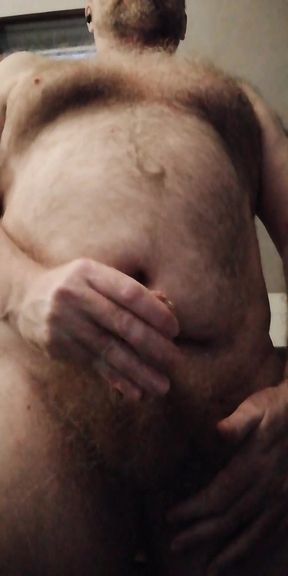 Blowing Huge Load of Daddy Bear Cream