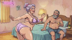 Old Couples in Motel Room Animations