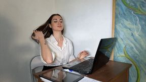 The resistence of arrest of gorgeous secretary Charlotte