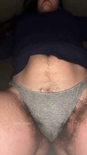 Remove my panties and insert dick in my hairy pussy PLEASE
