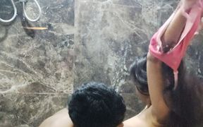 College Girl Fucking Hard in Bathroom with Her Ex