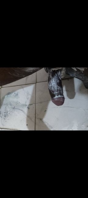 Shaving my big Indian cock