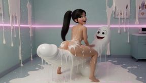 Asian girl doctor helps shrink my erection