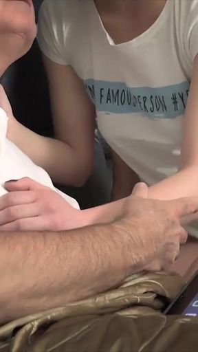 Horny teenager begs old step dad for cum in her mouth   Clip 1