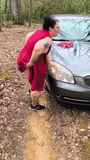 Ooh There&#039;s the Dirt Road Wonder Whose Watching as She Blows Her Fucking Naughty Nasty Losd