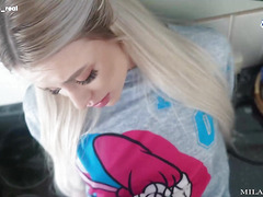 Spread those legs, slut, before your parents return! Fucked firm on the kitchen counter.