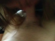 Married Co-worker sucks dick dry after we left work early