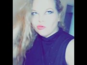 Snapchat compilation in boots, pantyhose, and a little black dress.