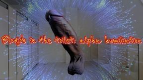 Blowjob in the toilet: alpha humiliation