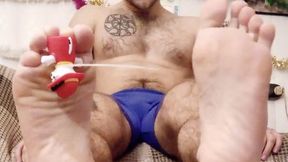 Giant Arnold Crush Dom: Toy Smash Cum Flood!