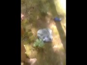 Young biker feels like fapping his big cock when sitting on his bike